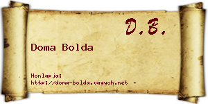 Doma Bolda névjegykártya